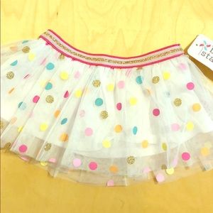Baby tule polka dot glitter skirt